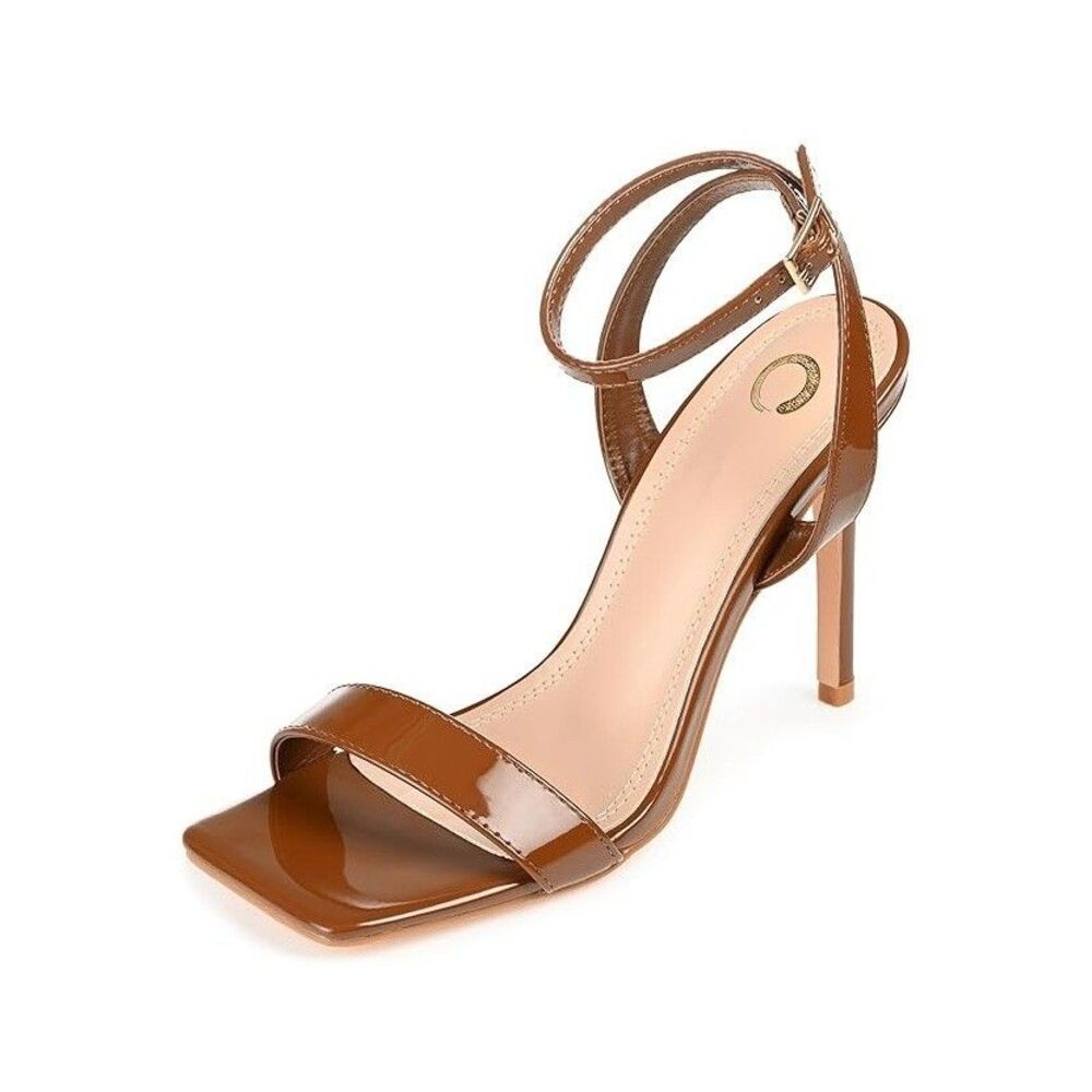 Journee Collection Womens 8.5 M Brown Dorian Strappy Stiletto Heels NIB LM8